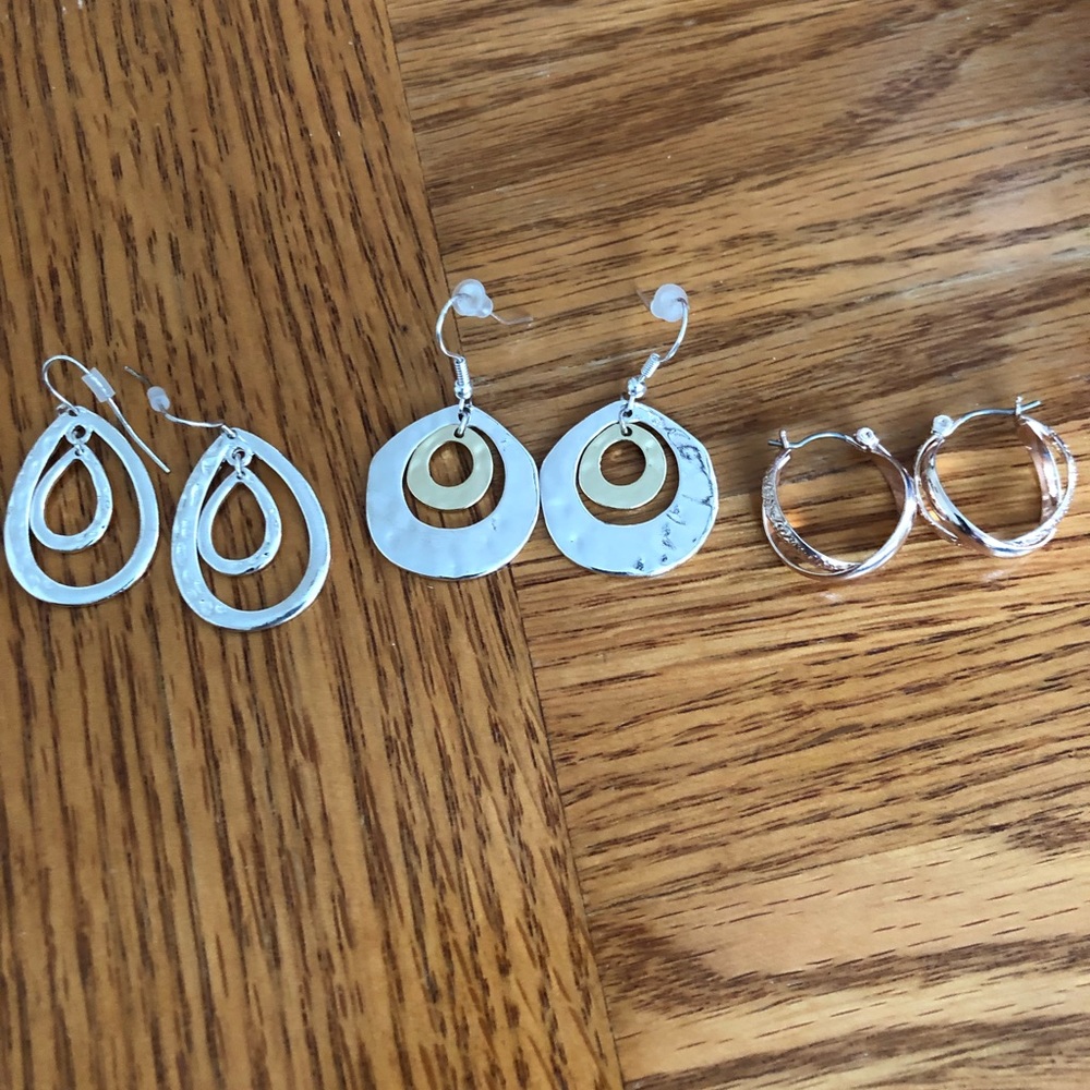 Earrings, Silver,rose gold, silver/gold.